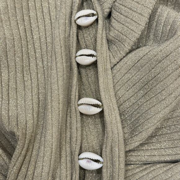 Akosha Swim Tan Isla Shimmer Pooka Shell Resortwear Vacation Festival Beach Pant - Picture 4 of 6